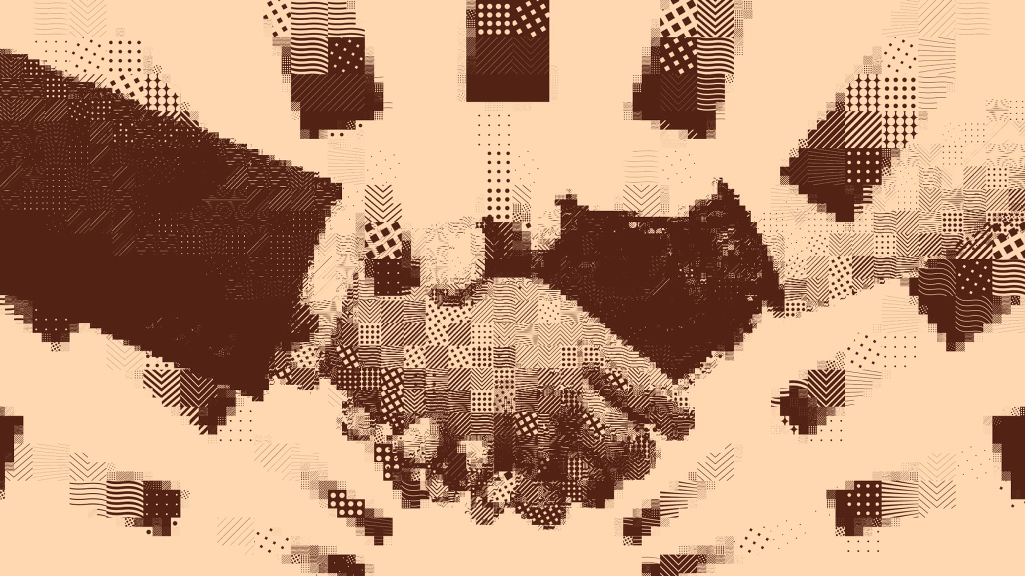 Handshake illustration representing collaboration and partnership with a dynamic, patterned background.