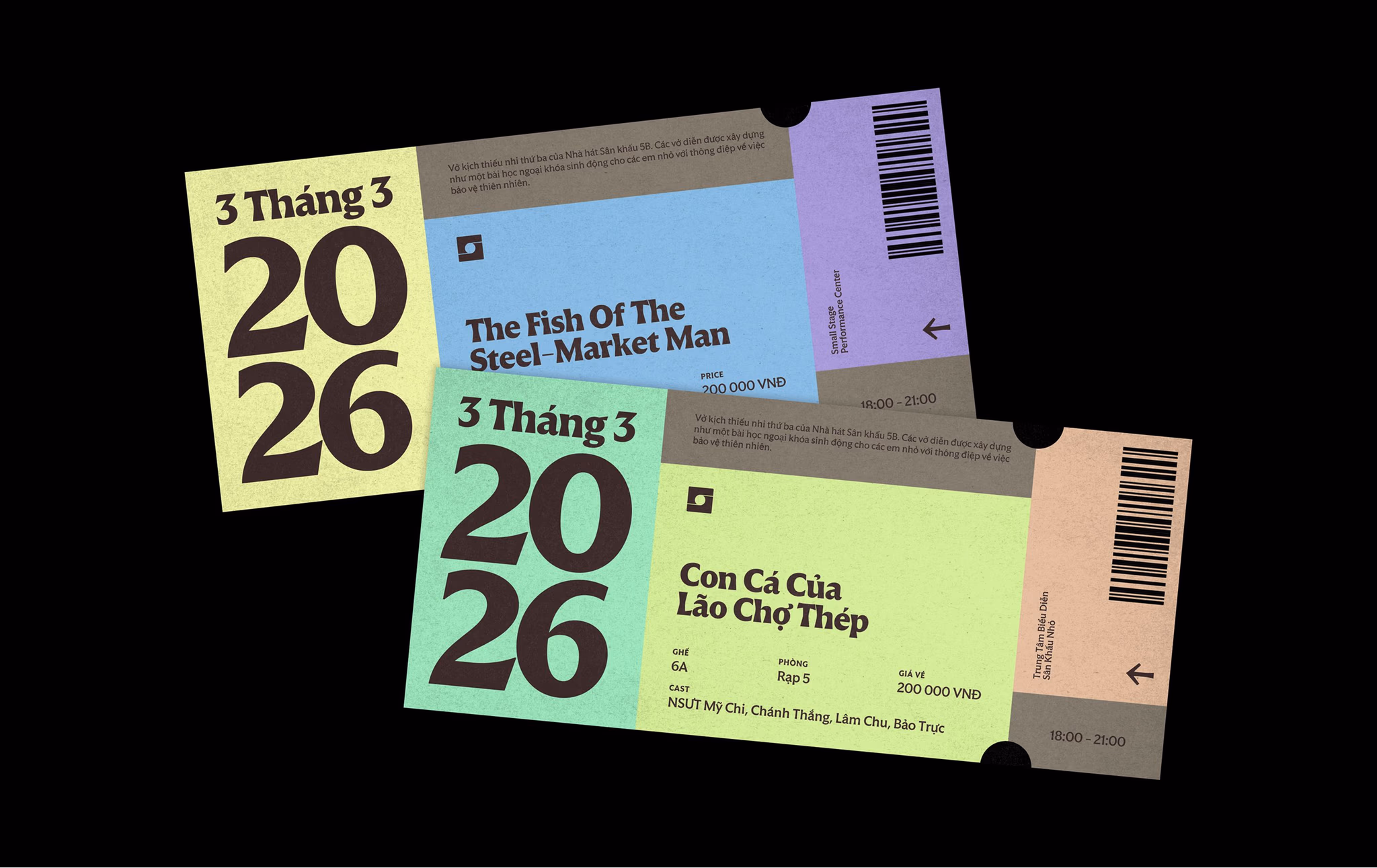 Vietnamese lottery scratch cards with “20” and “26” numbers on green and yellow tickets, barcode close-up