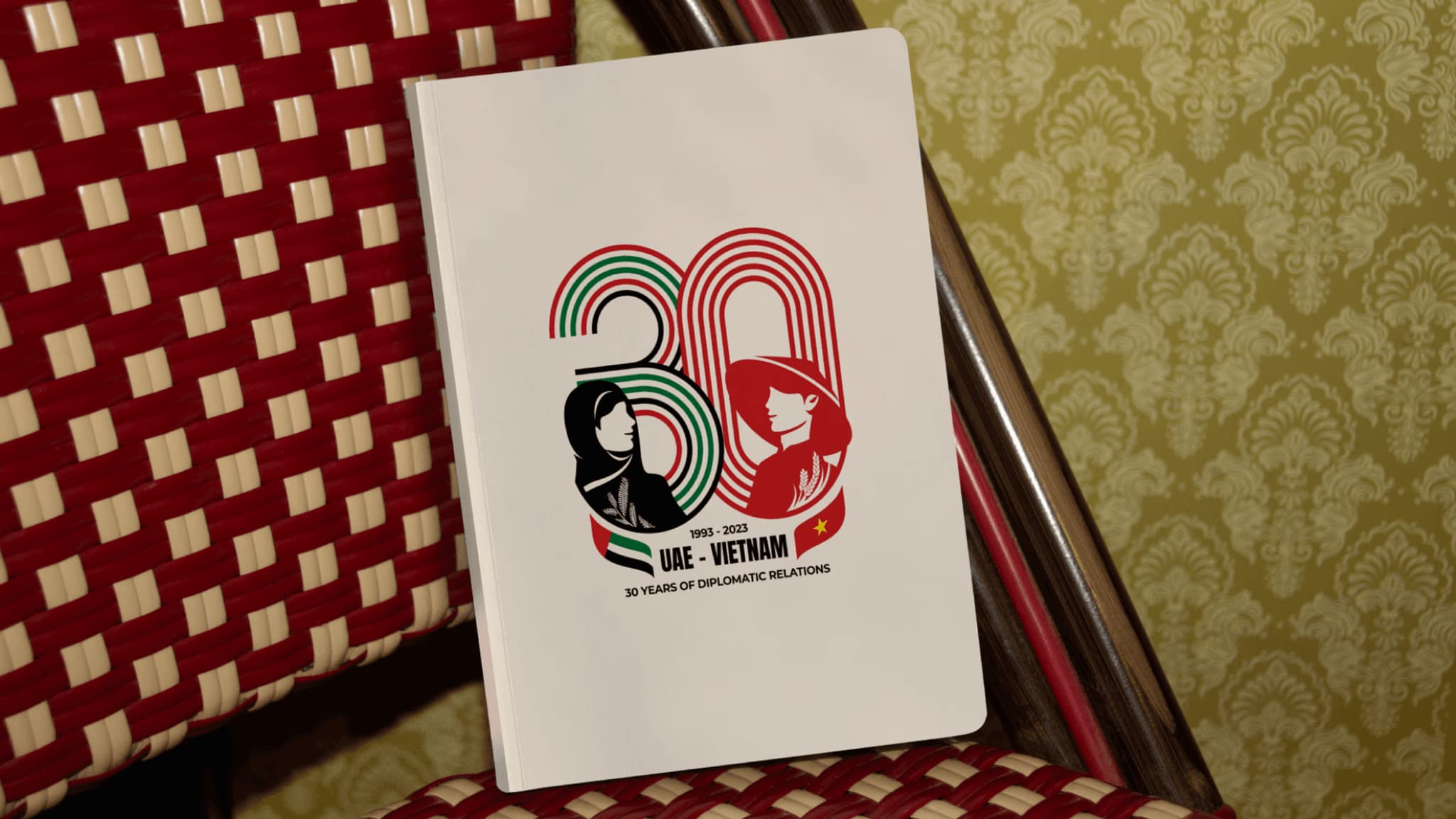 A culturally inspired logo for the 30th anniversary of Vietnam-UAE diplomatic relations
