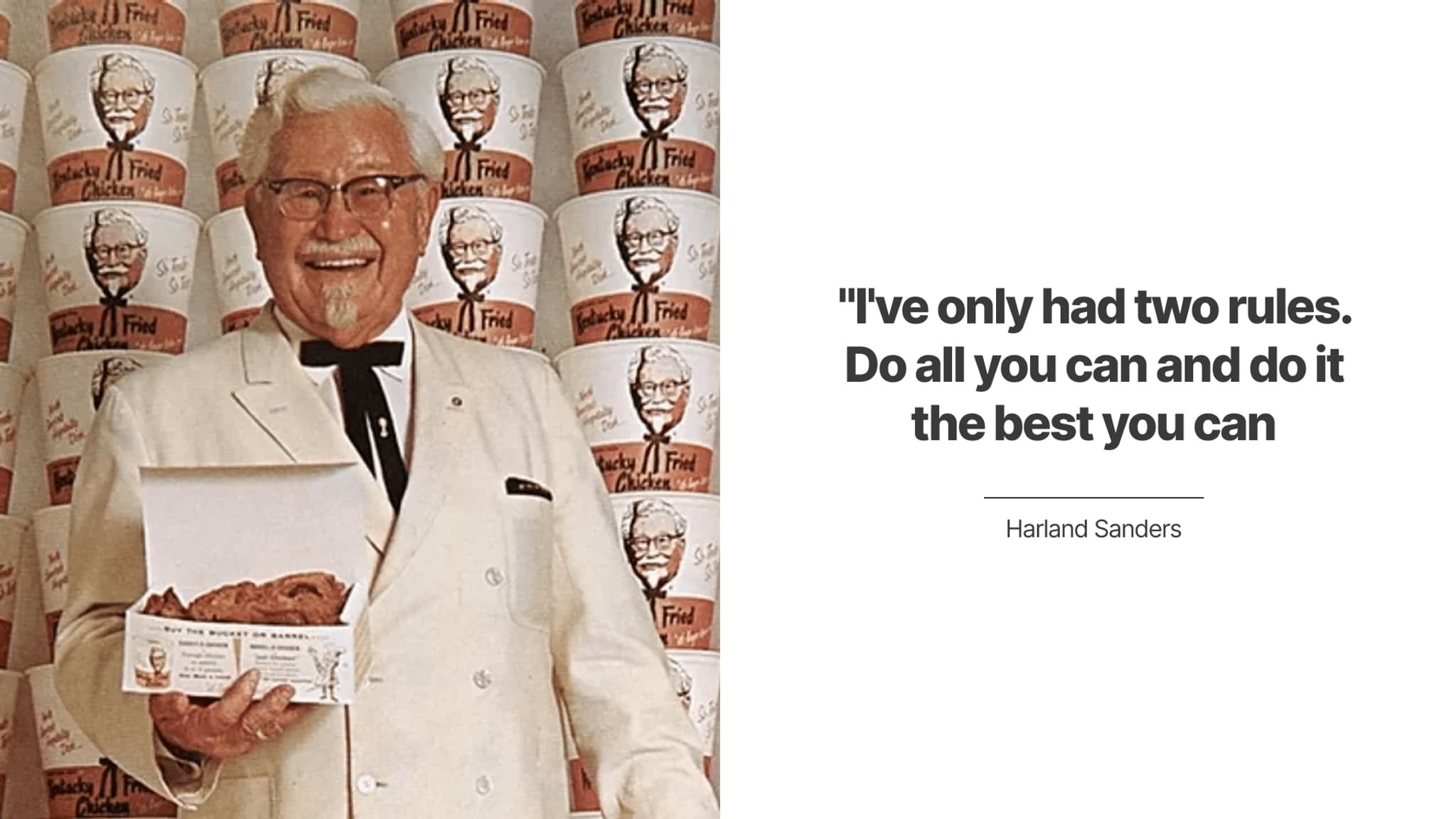 Harland Sanders - the man behind KFC