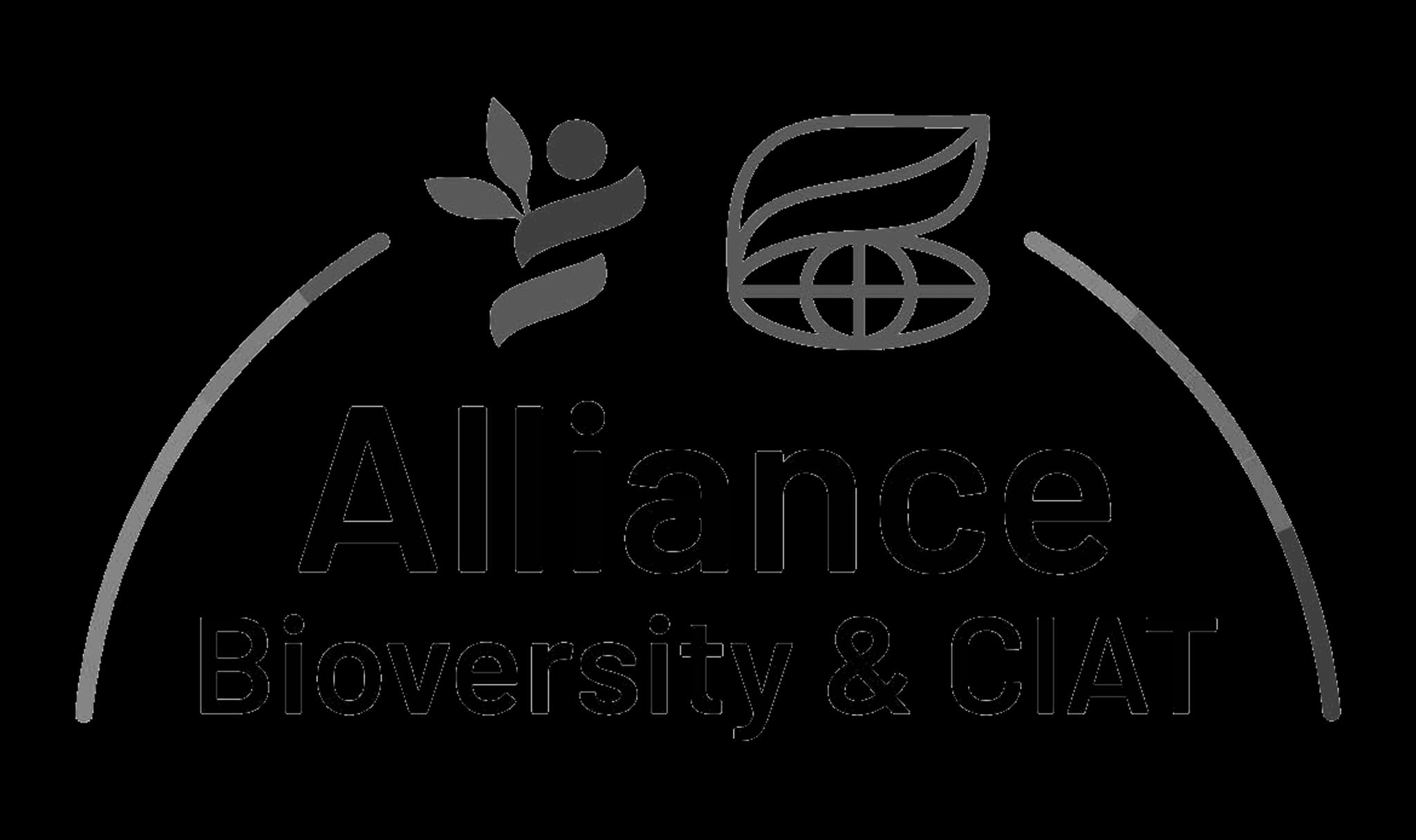 Logo for the Alliance Biodiversity & CIAT featuring stylized plant and globe symbols.