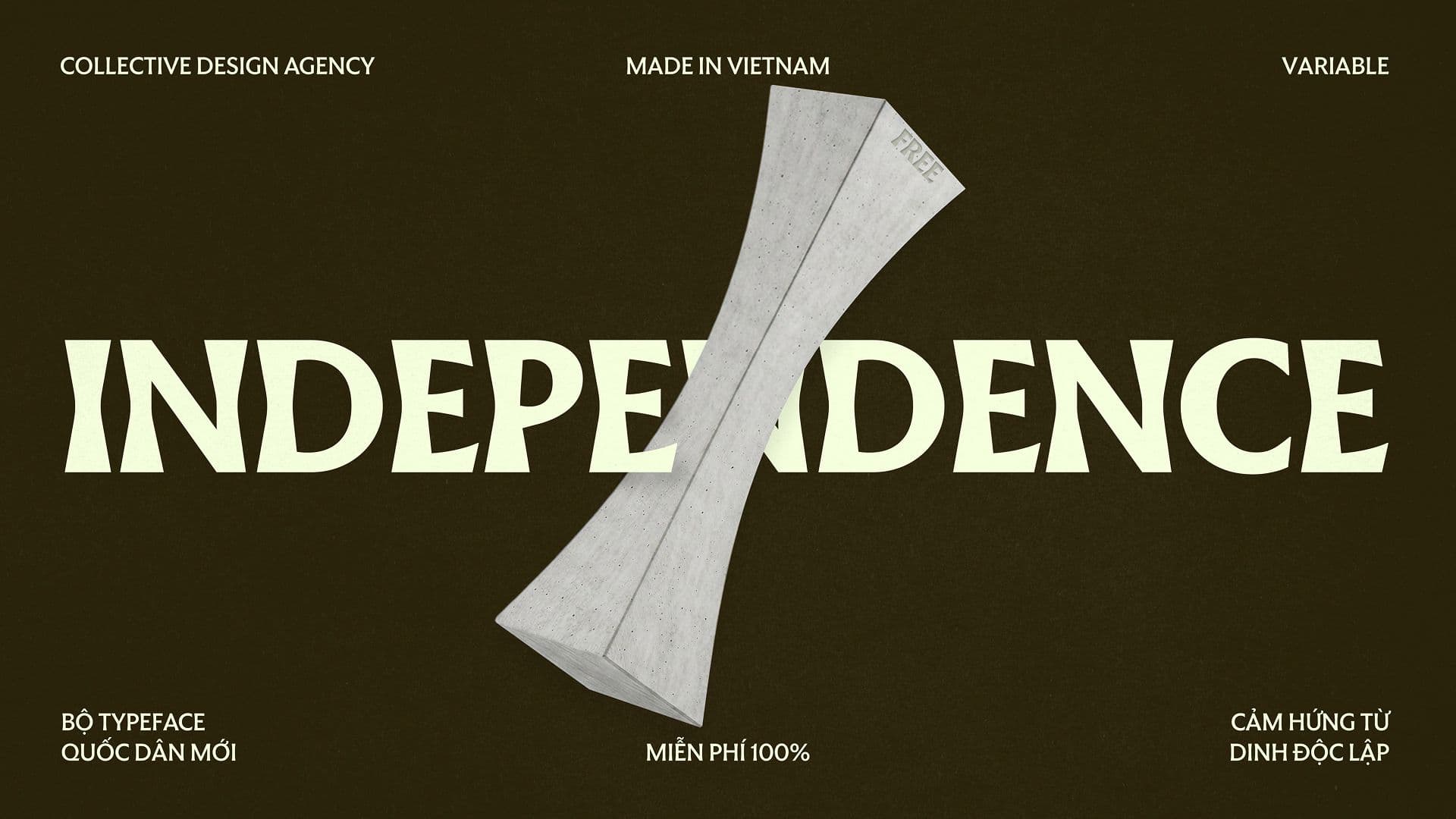 Independence Day banner with Vietnamese text, minimalist map and ribbon design, “Made in Vietnam” thumbnail